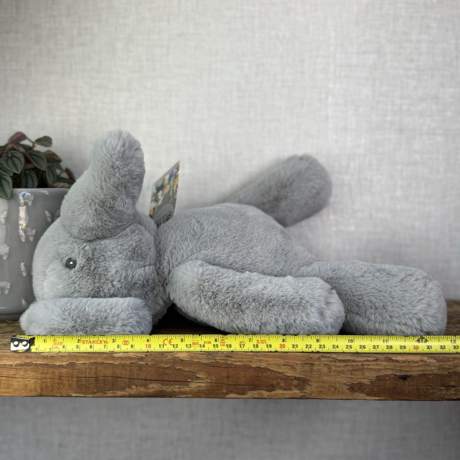 Mamas & Papas Archie Elephant Grey Soft Toy Plush - Welcome To The World 12”