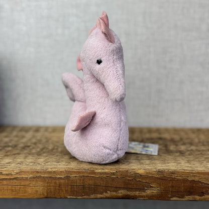 Jellycat Sienna Pink Seahorse Comforter - Pink Sea Animal Beanie Plush Retired