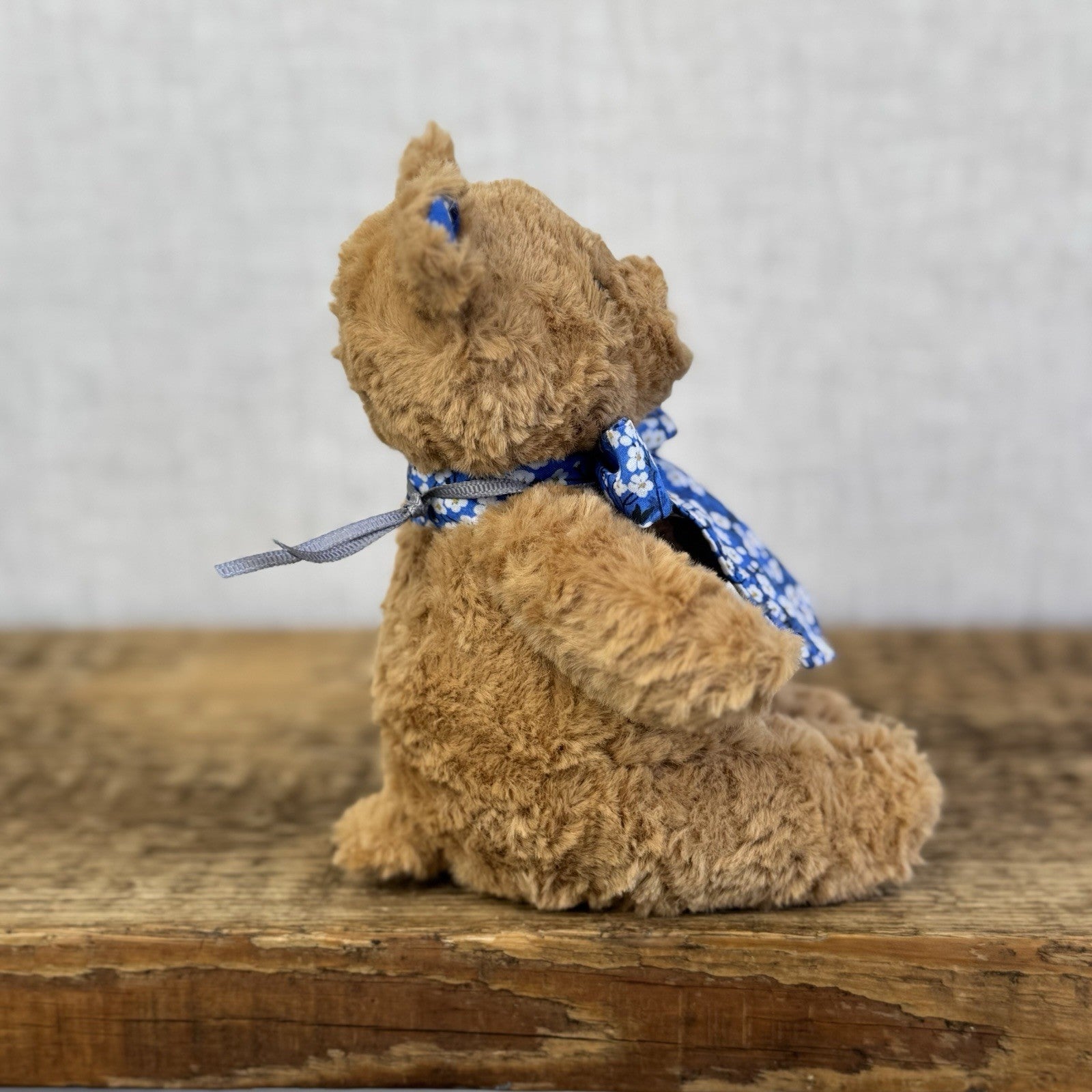 Custom/Bespoke Tiny Bartholemew Bear - Ditsy Blue Blossom Made With Liberty 