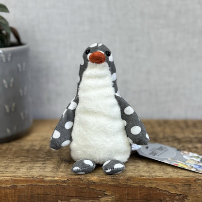 Jellycat Polka Dot Penguin - Miniature Cotton Spotty Penguin Plush Fluffy Belly