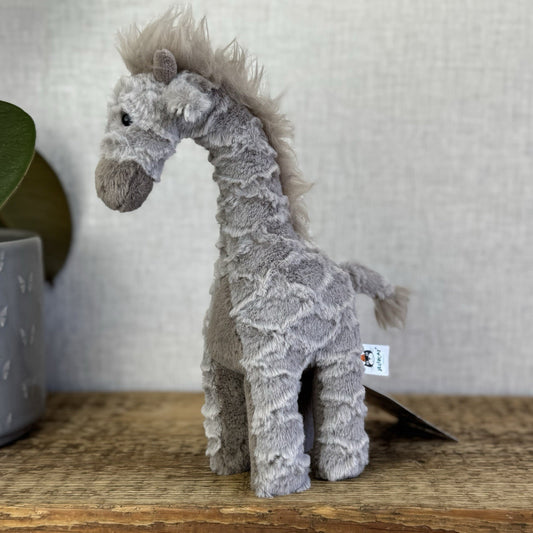 Jellycat Little Joey Giraffe - Small Grey Standing Giraffe Beanie Plush NWOT 8"