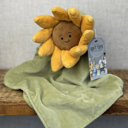 Jellycat Fleury Sunflower Soother - Flower Comfort Blanket Baby Girl Summer Gif