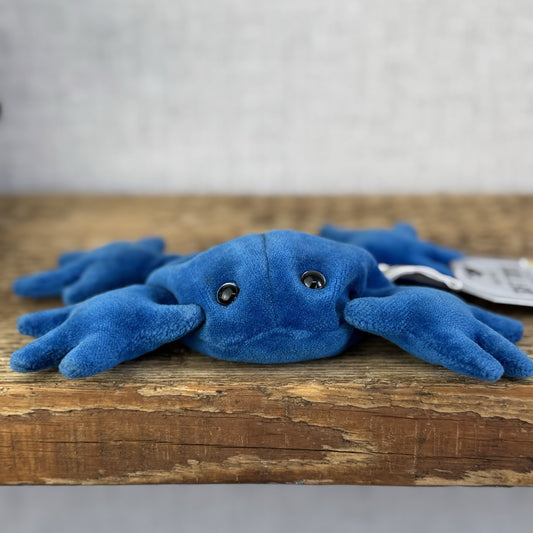 Manhattan Toy Flip Frog - Blue Frog Bean Bag Soft Toy Vintage Plush Tiny 4”