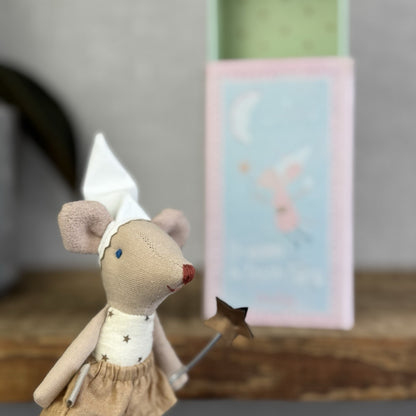 Maileg Toothfairy In Matchbox - Retired 2015 - Tooth Fairy Collectible Mouse