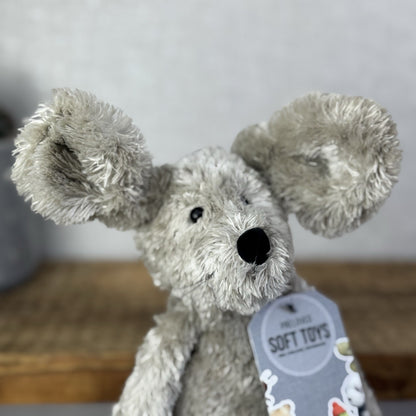 Jellycat  Tumbler Mous - Grey Scruffy Bunglie Style Mouse Beanie Plush 11” NWOT