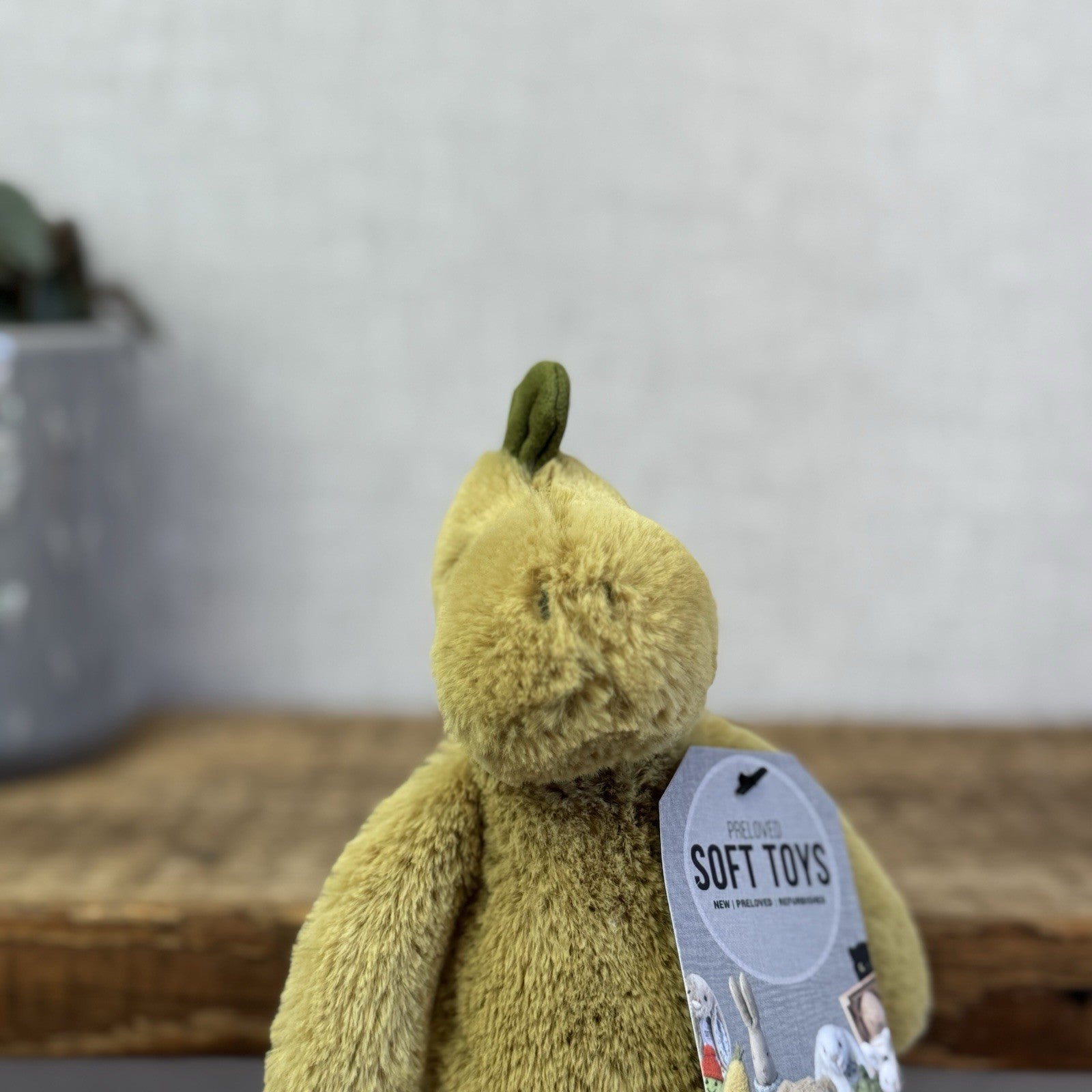 Jellycat Small Bashful Dinosaur - Light Olive Green Dinosaur Beanie Plush 8"