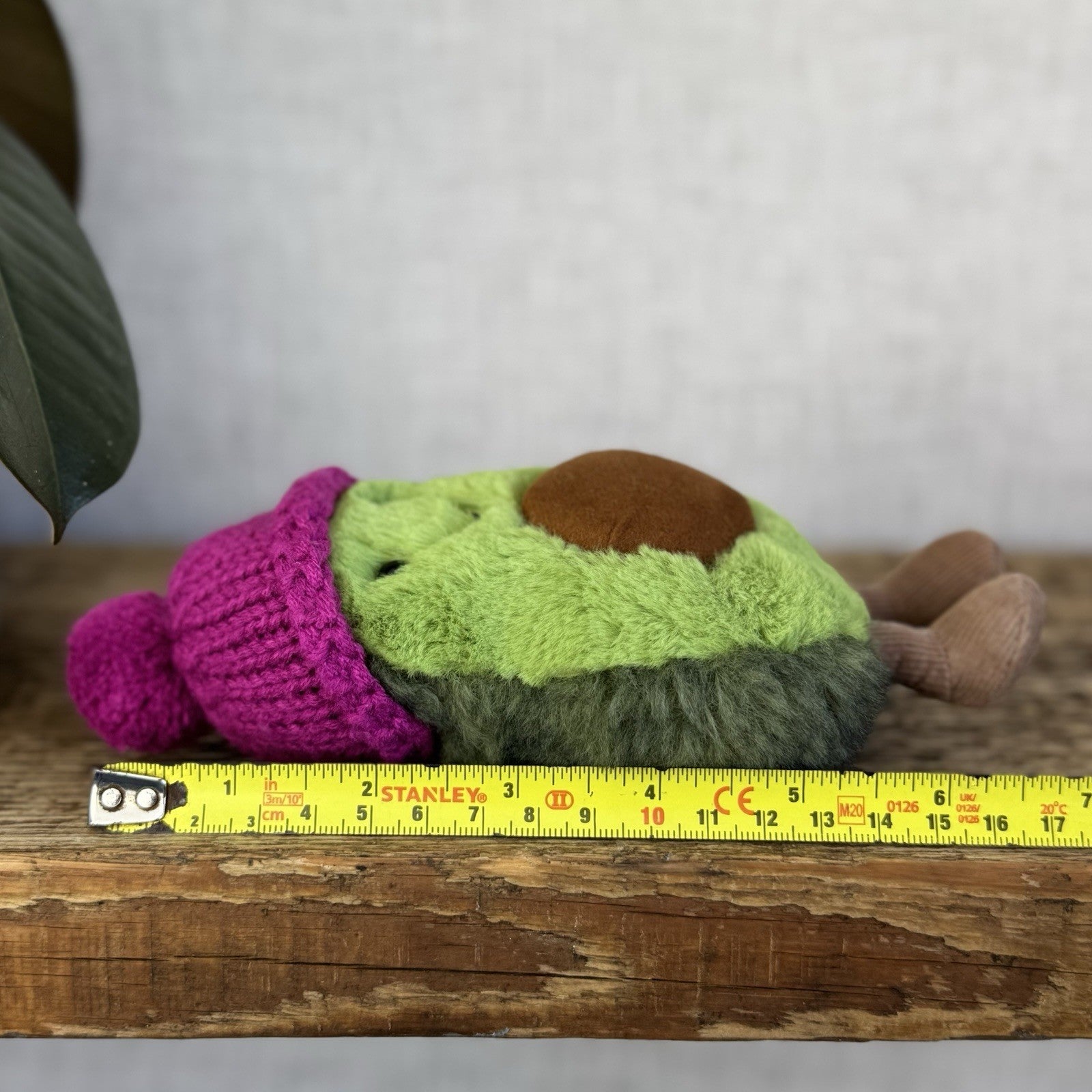 Jellycat Fuscia Cozi Amuseable Avocado - Purple Bobble Hat Plush Soft Toy New 6”