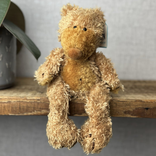 Jellycat Small Paw Paw Bear Golden Bear Beanie Vintage Soft Plush Toy Retired 9"