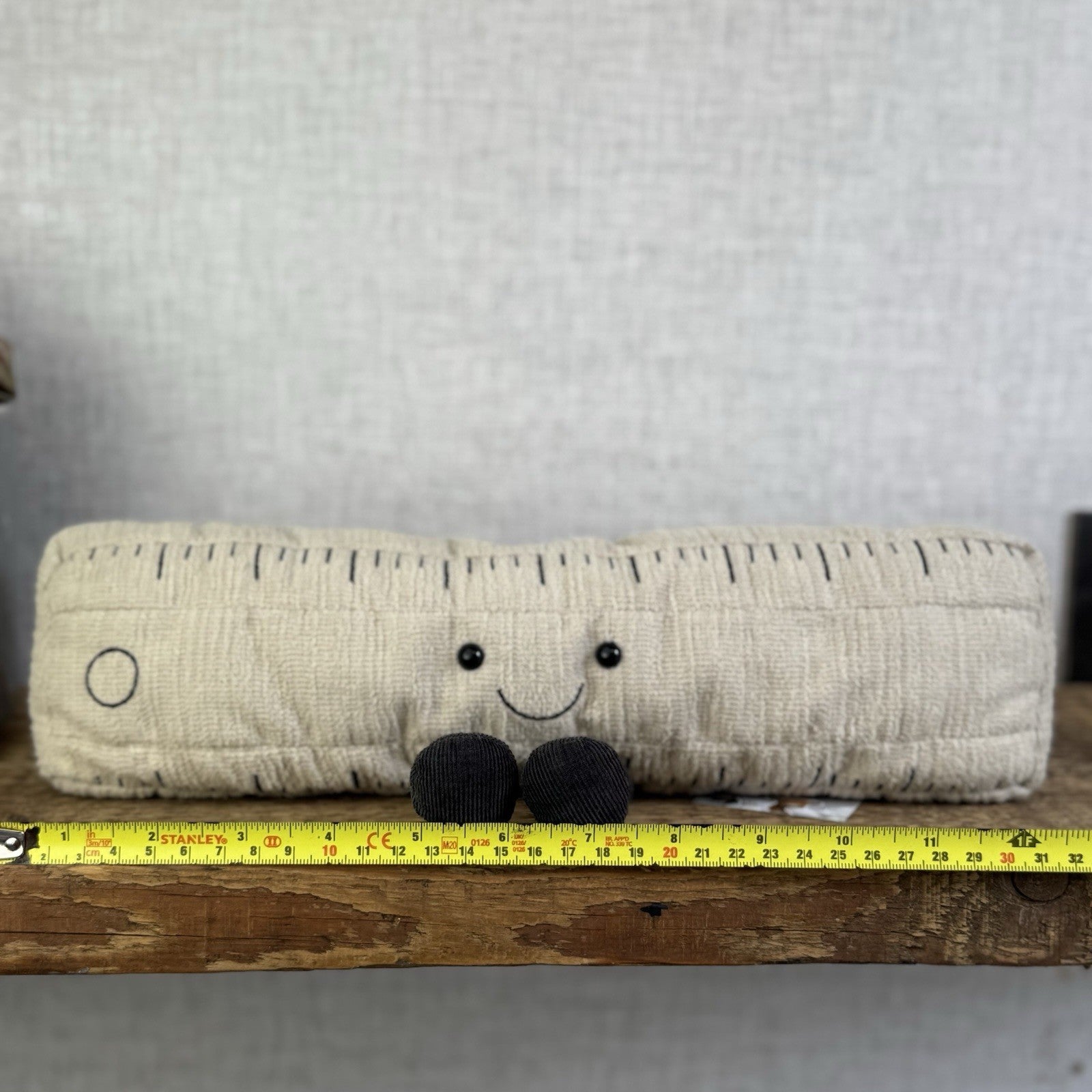 Jellycat Large Amuseable Ruler - Big Ruler Soft Toy Stationary Plush 12”