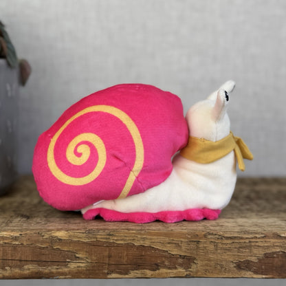 Jellycat Pink Escarfgot Snail Plush Bugs Toy, Small Beanie Plush Retired 5”