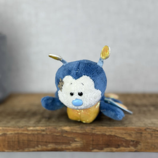Blue Nose Friends Ramble #100 - Mini Blue/Yellow Striped Centipede Soft Toy 5"
