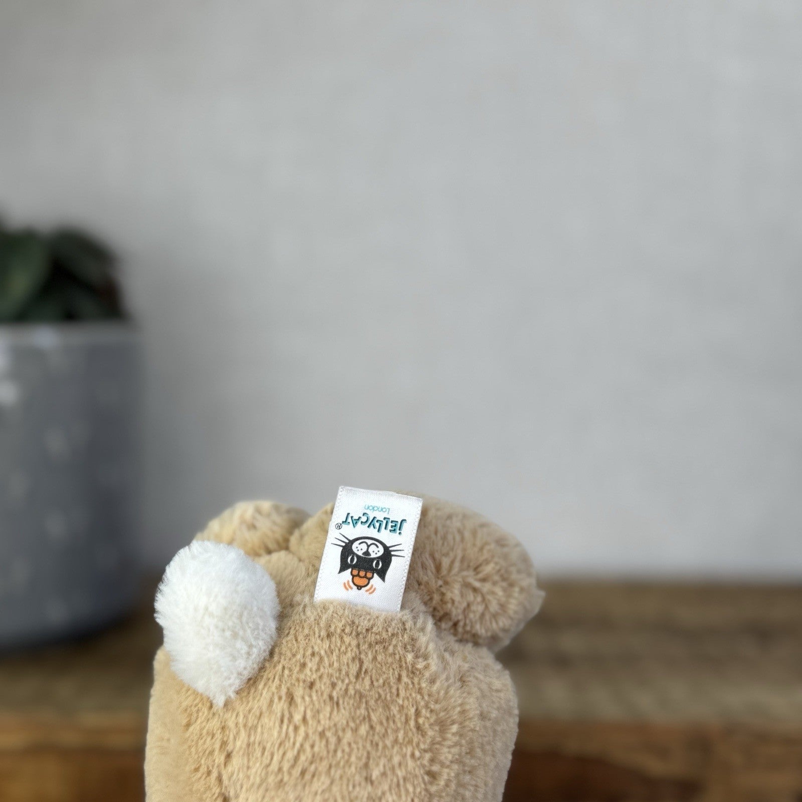 Jellycat Bobtail Honey Bunny - Small Honey Bunny Standing Bunny Cute Beanie 8"