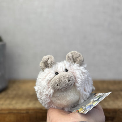 Jellycat Tiny Furball Piglet - Pink Pig Ball Vintage Mini Beanie Plush 4"