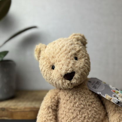 Jellycat Bumble Brown Bear - Medium Retired Bear - Little Jellycat Bear 12” NWOT