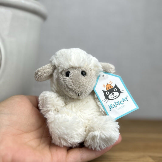 Jellycat Baby Poppet Sheep With Tags - Tiny Poppet Sheep - Baby Poppet 4”
