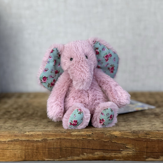 Jellycat Tiny Blossom Bashful Elephant - Mini Pink Elephant Plush Retired 5"