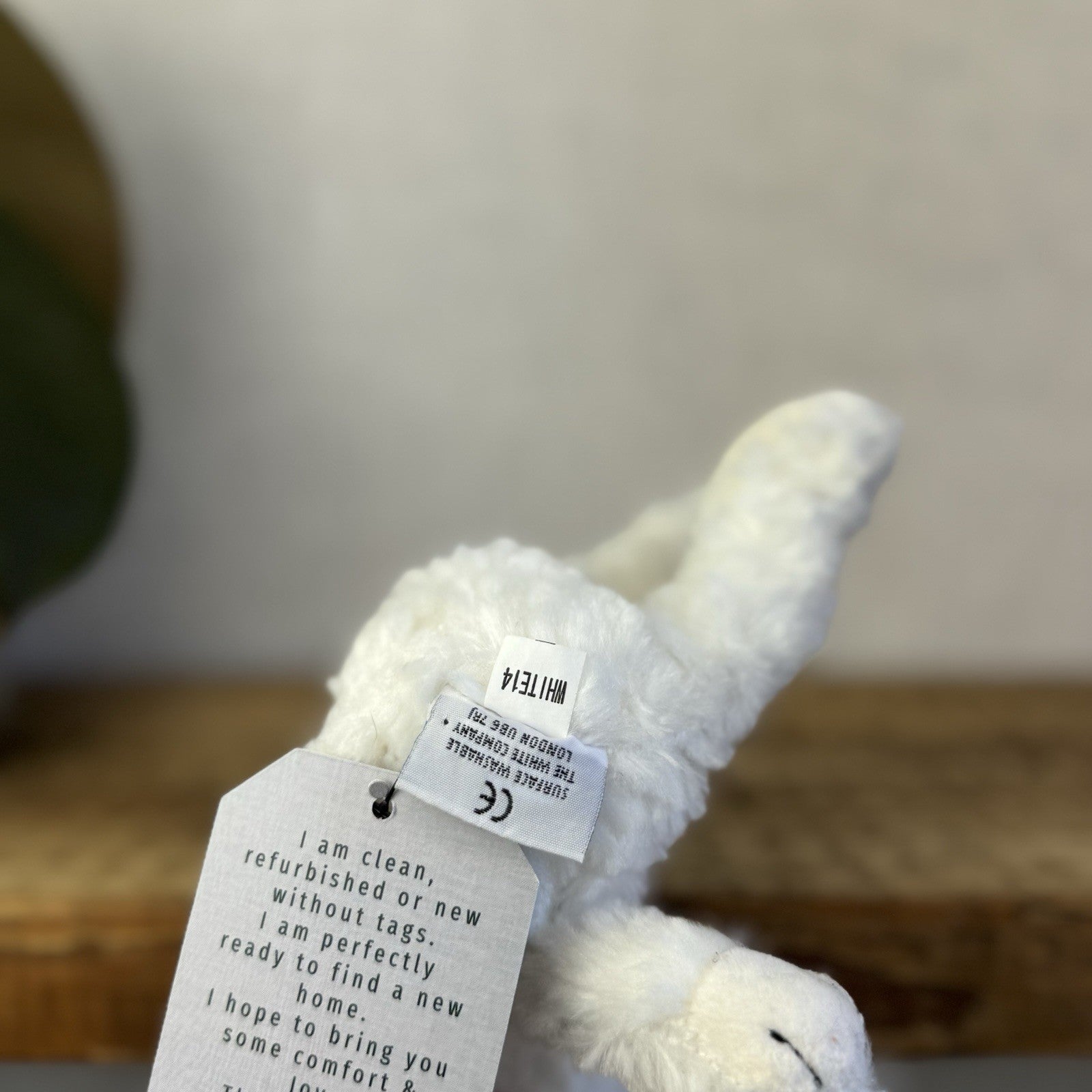 The Little White Company Tiny Bunny Tiny Pickles Bunny Rattle (Jellycat Collab)