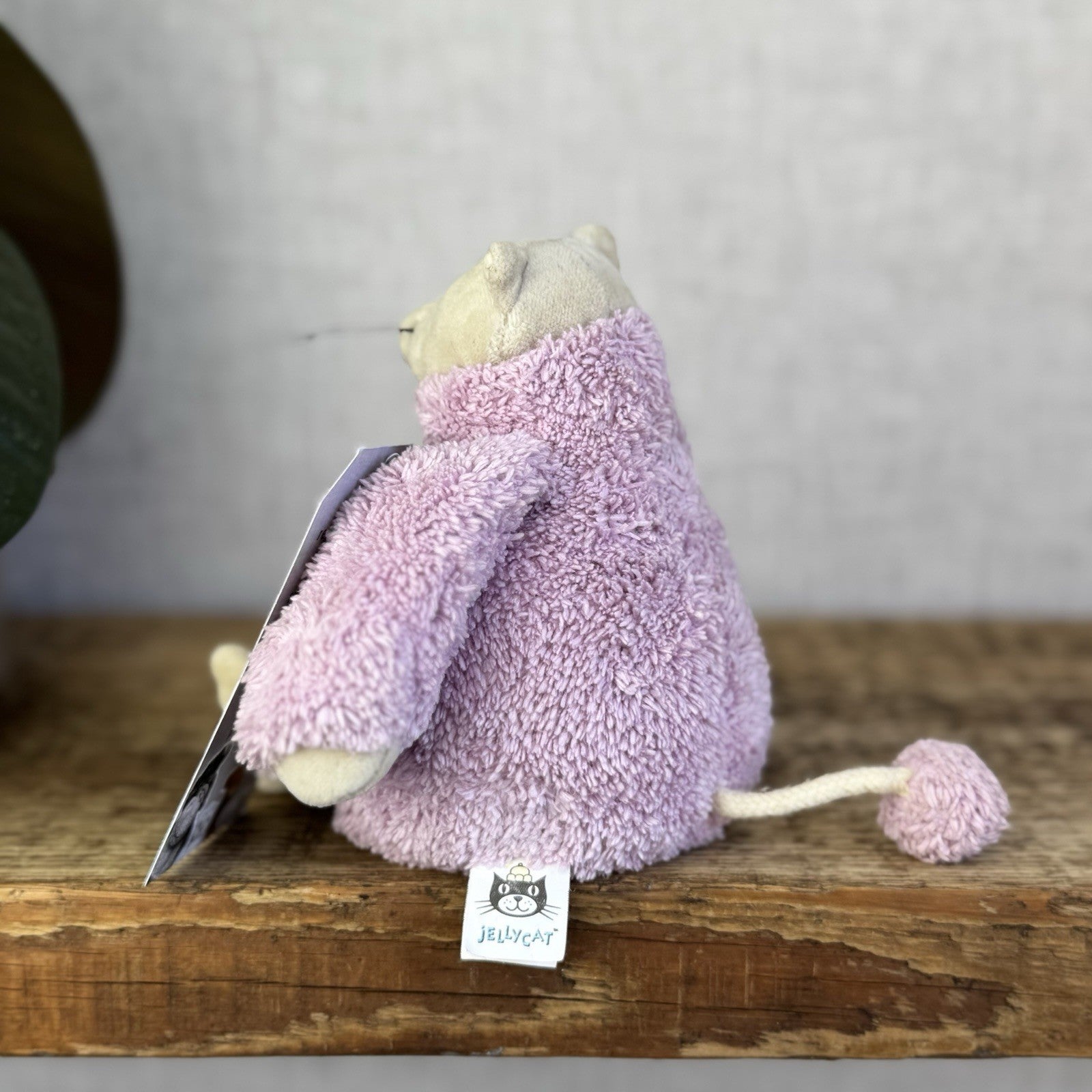 Jellycat Poloneck Peeker Cat Kitten - Lilac Jumper Cute Vintage Beanie 5”