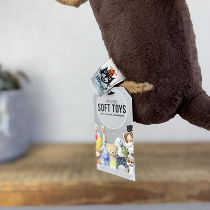 Jellycat Otto Sausage Dog - Brown/tan Sausage Dog Beanie Soft Toy Plush 14"