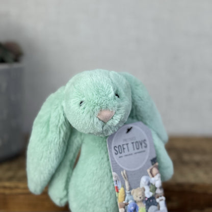 Jellycat Small Bashful Mint Bunny - Green Small Bashful Rabbit Rare, Retired 8"