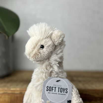 Jellycat Small Bashful Llama - Little Llama Light Beige Beanie Plush Teddy 8”