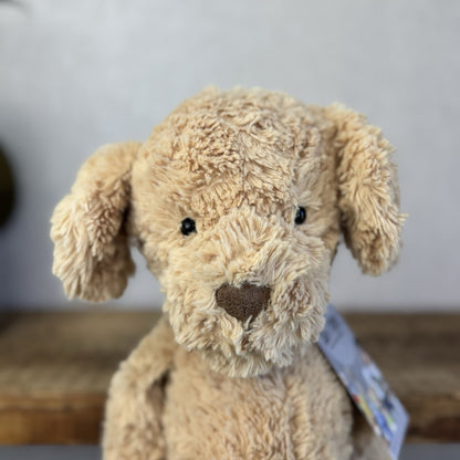Jellycat Medium Mumble Dog - Iggle Squiggle Medium Textured Honey Puppy 12”
