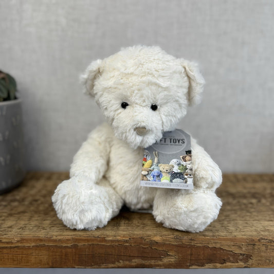 Jellycat Wilkie Bear - Little Jellycat White Traditional Bear Textured Fur Rare