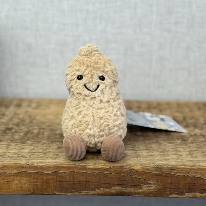 Jellycat Amusable Peanut - Small Beige Peanut Soft Toy Beanie 5"