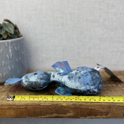 Jellycat Coral Cutie Seahorse Soft Toy - Blue Velour Sea Horse Soft Toy 8"