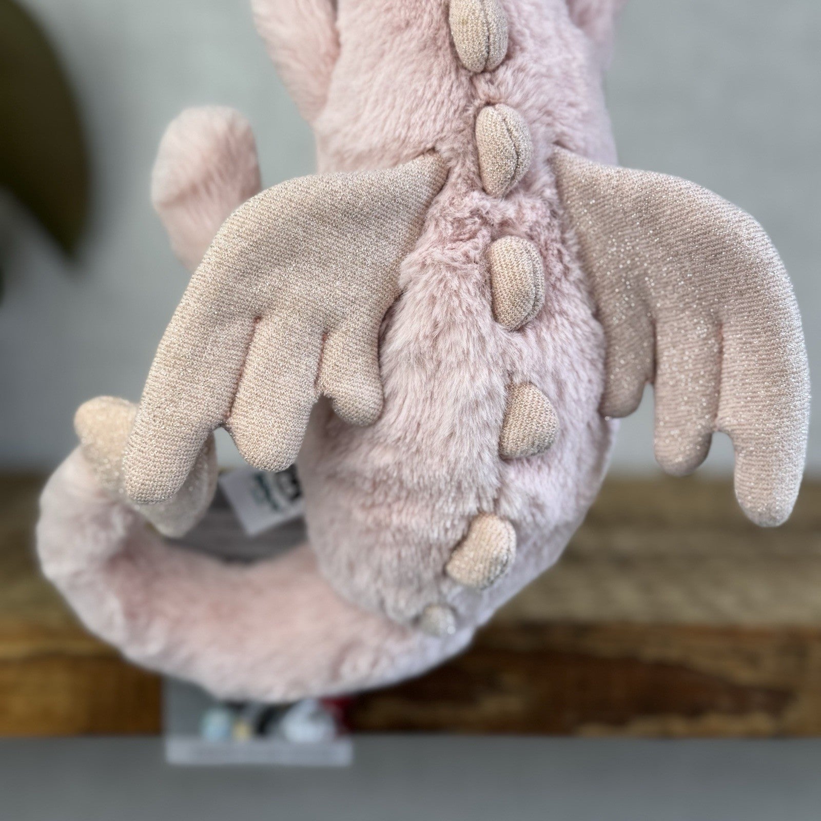 Jellycat Little Rose Dragon - Pink Dragon Soft Toy - Dragon Jellycat Small 12"