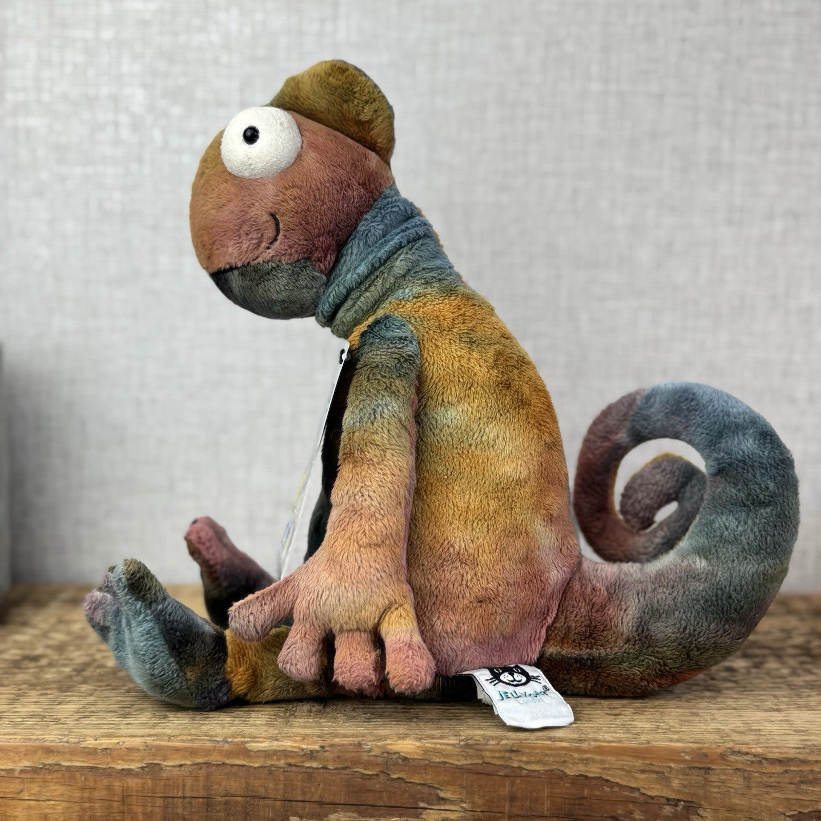 Jellycat Colin Chameleon - Jellycat Multicoloured Lizard Soft Toy - Medium 12"