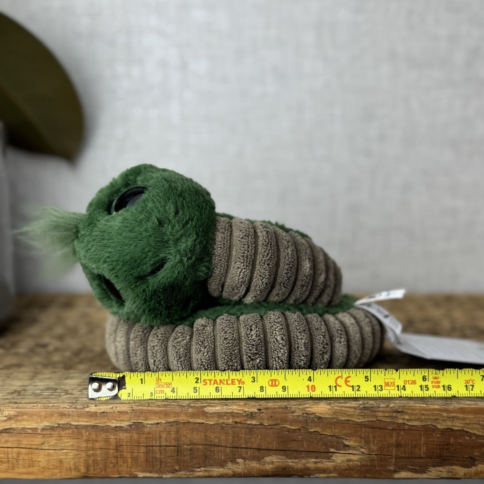 Jellycat Retired Green Wiggly Worm - Bug Soft Toy Beanie Cute Retired 7"