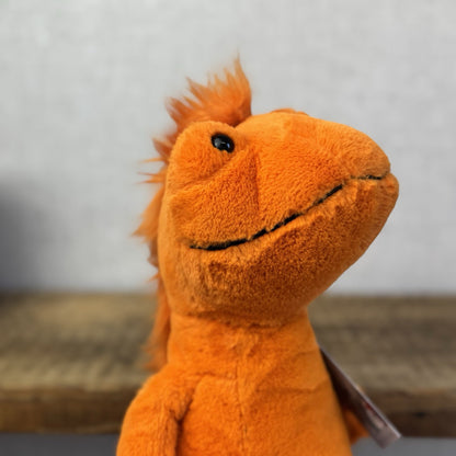 Jellycat Cruz Crested Newt - Bright orange Newt Lizard Reptile Soft Toy 14"