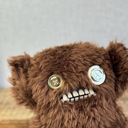 Fuggler Grumpy Grumps Gold Fuggs Brown Long Fluffy Golden Button Eyes Fuggler