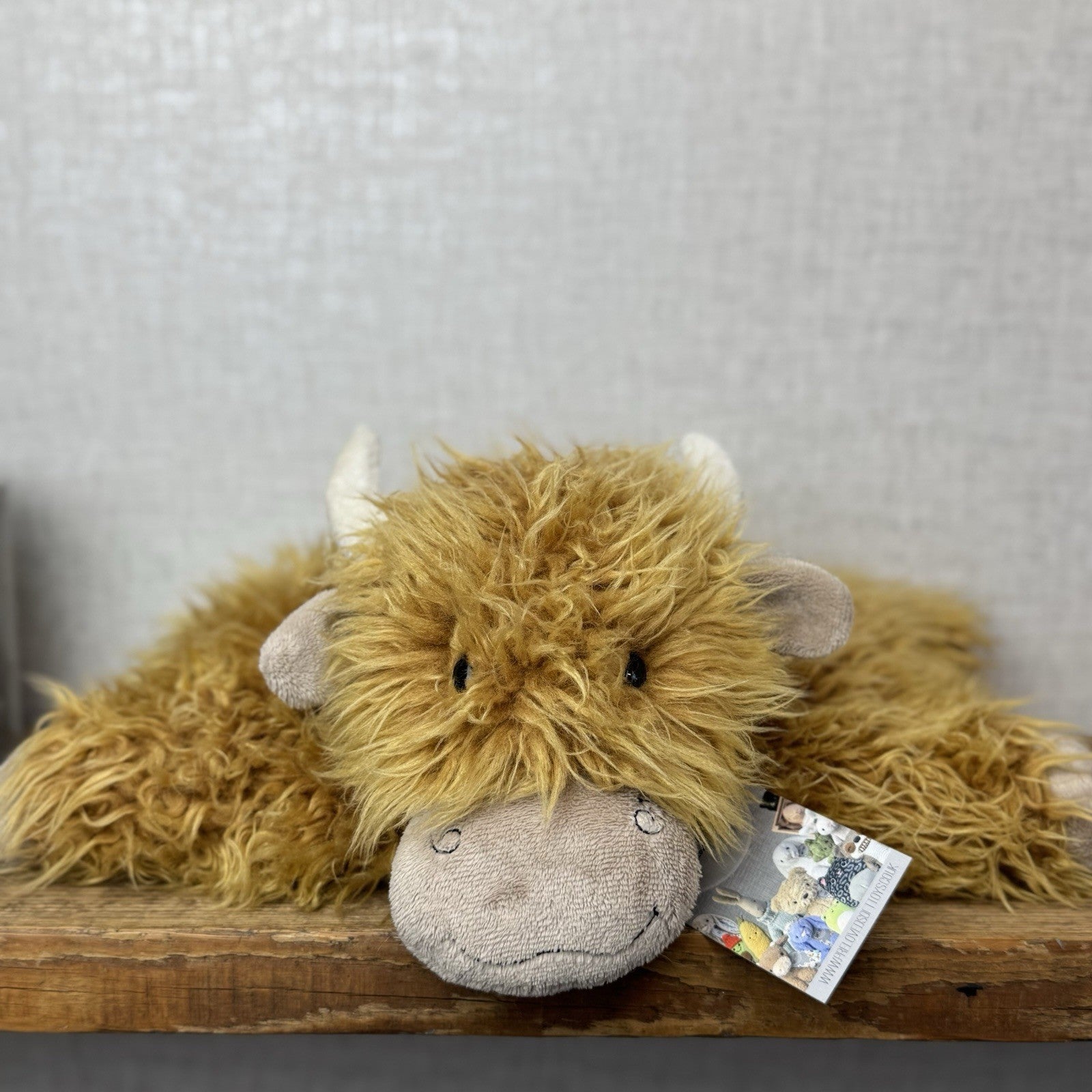 Jellycat Medium Truffles Highland Cow - Special Edition Truffles Curly Hair 14”