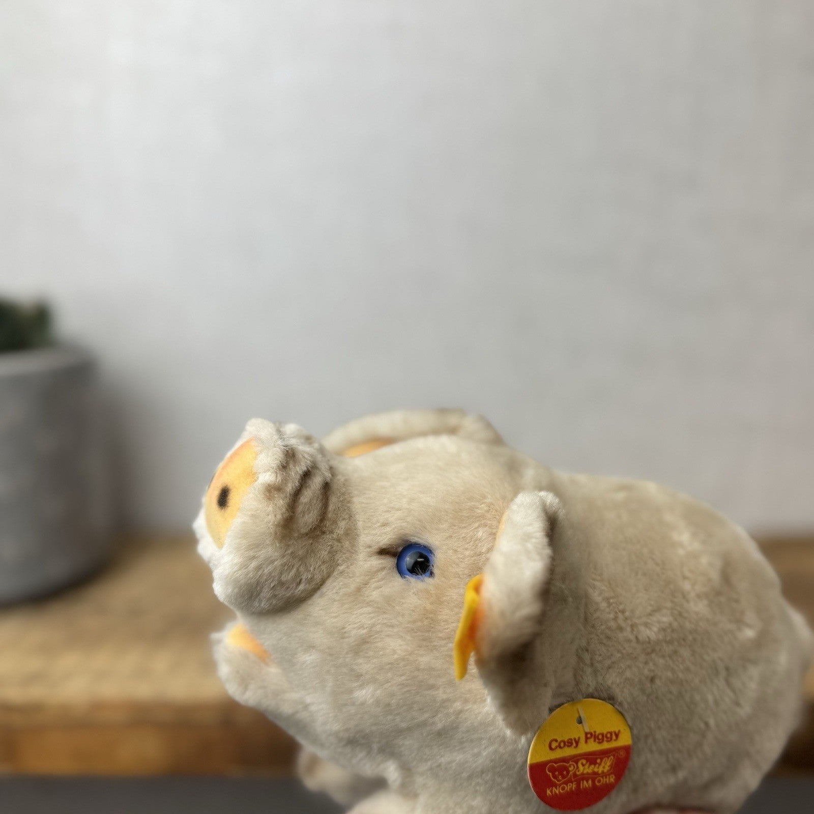 Steiff Cosy Pig - Small Vintage Piglet Soft Toy Collectible With Tags - 5414/18