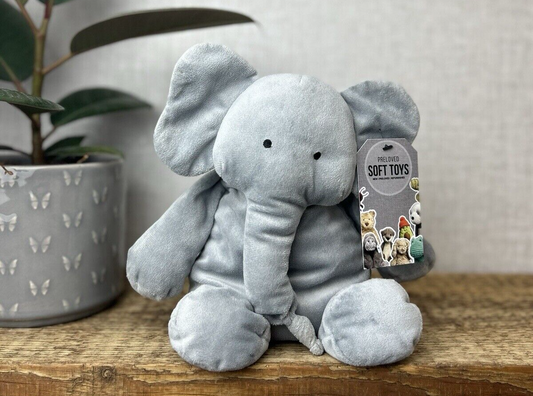 Jellycat Dozydou Elephant - Floppy Grey Elephant Beanie Retired Rare Medium 12"