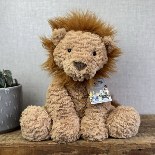Jellycat Large Fuddlewuddle Lion - Large Sitting Lion Beanie Retired 12"