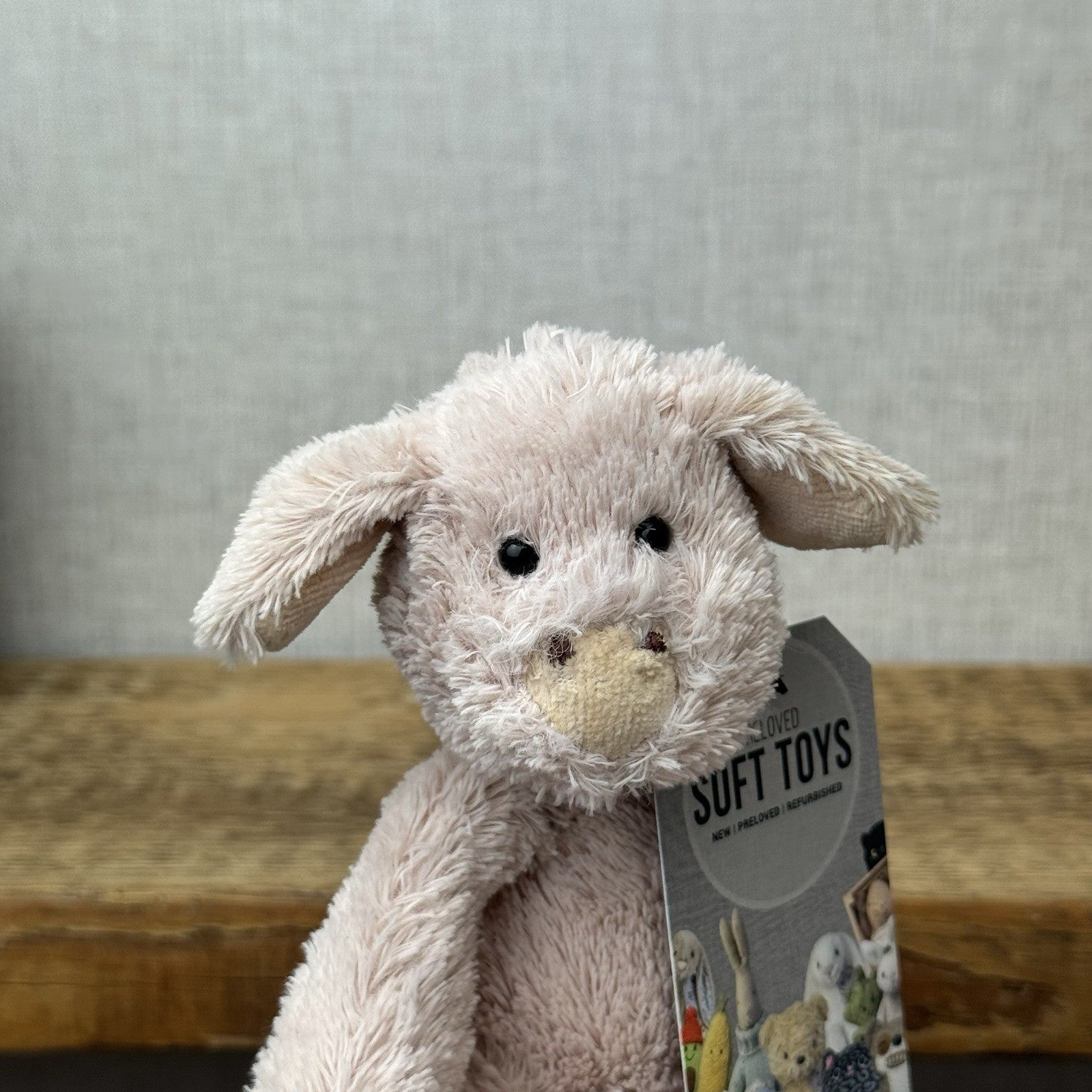 Jellycat Chimboo Piglet Small - Pink Mini Long Limb Pig Soft Toy (repaired) 10"