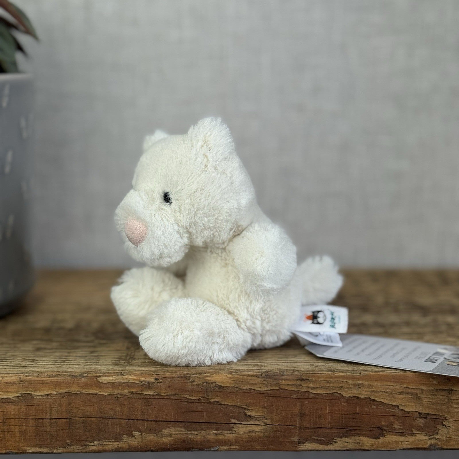 Jellycat Baby Poppet Cream Cat - Tiny Cream Mini Cat Kitten Soft Toy 4"