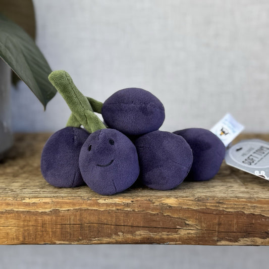 Jellycat Fabulous Fruit Grapes - Soft Toy Grapes Beanie Food Play One Size 6”