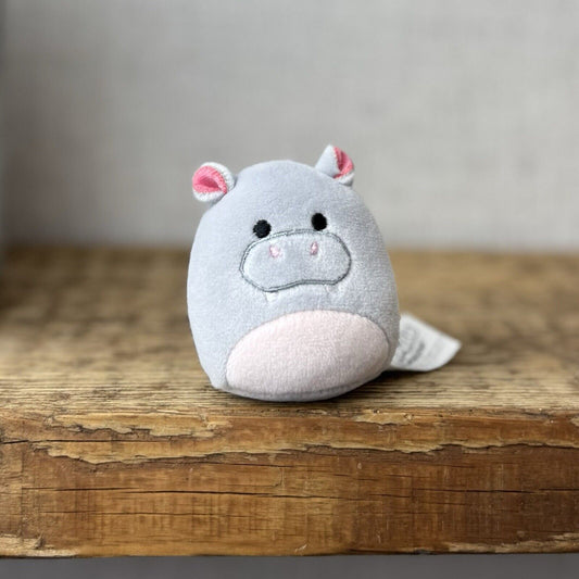 Squishmallow Squishville - Benedict The Grey Hippo - Tiny Hippo Squishmallow 2”