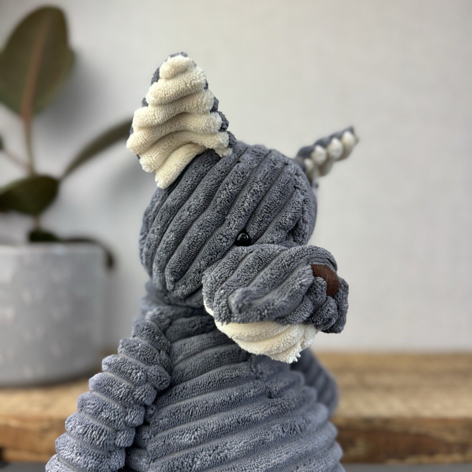 Jellycat Cordy Roy Gray/Grey Puppy Dog - French Bulldog Plush Corduroy 16"