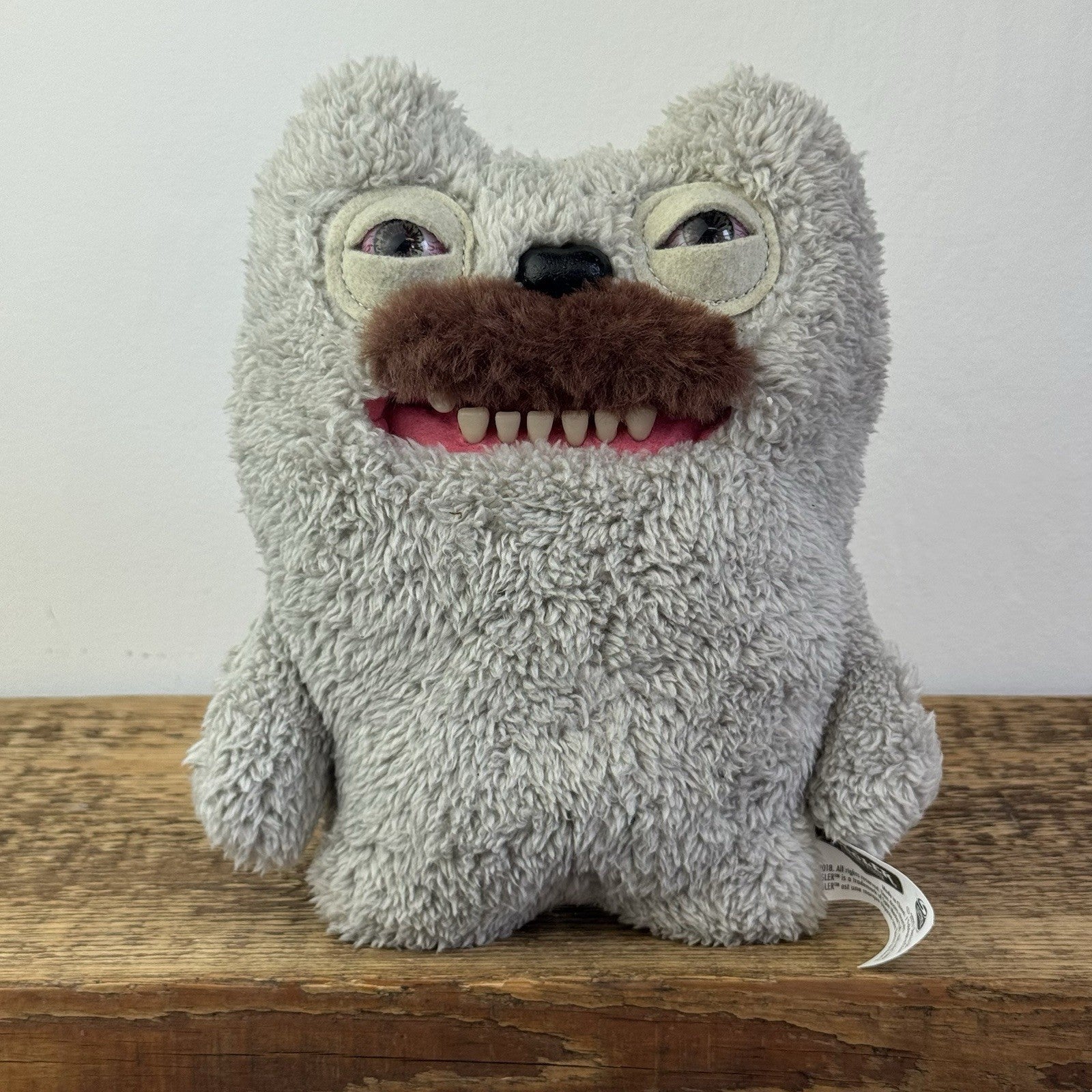 Fuggler Old Tooth - Grey Snuggler Fuggler Moustache Soft Toy Retired