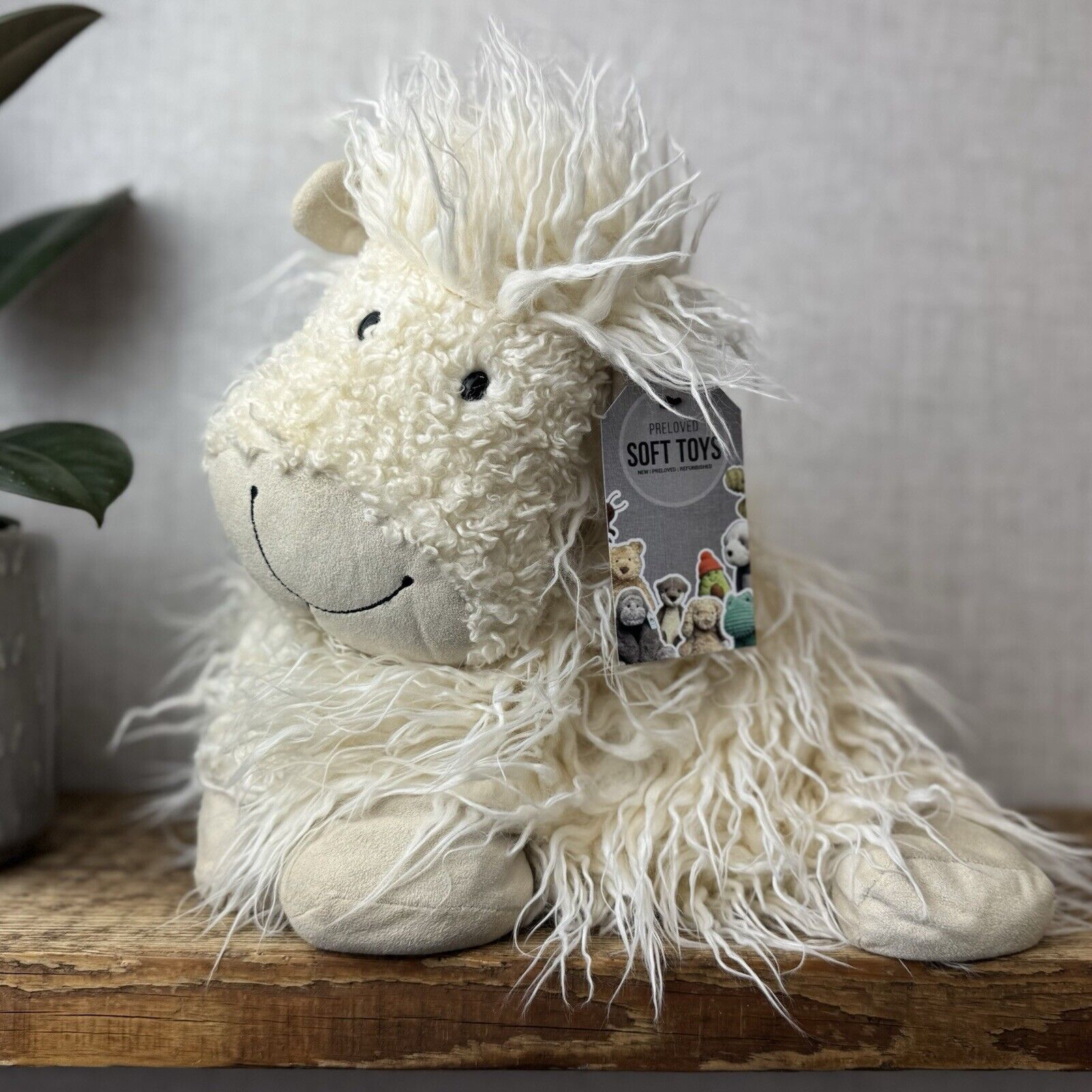 Jellycat Large Special Edition Truffles Sheep - Curly Hair Lamb Soft Pillow 16”
