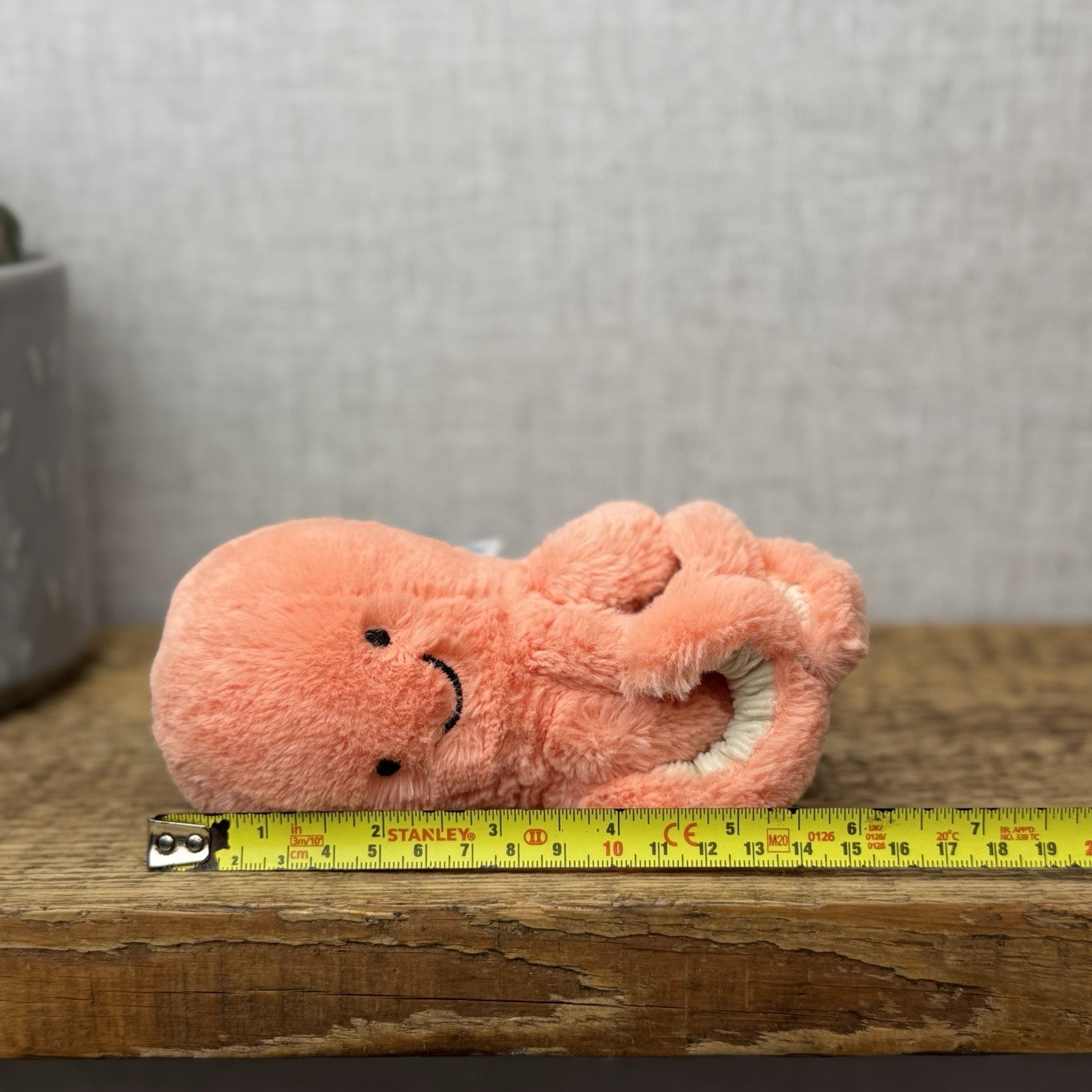 Jellycat Tiny Peachie Octopus - Tiny Peach Pink Octopus Plush Beanie Retired 5”