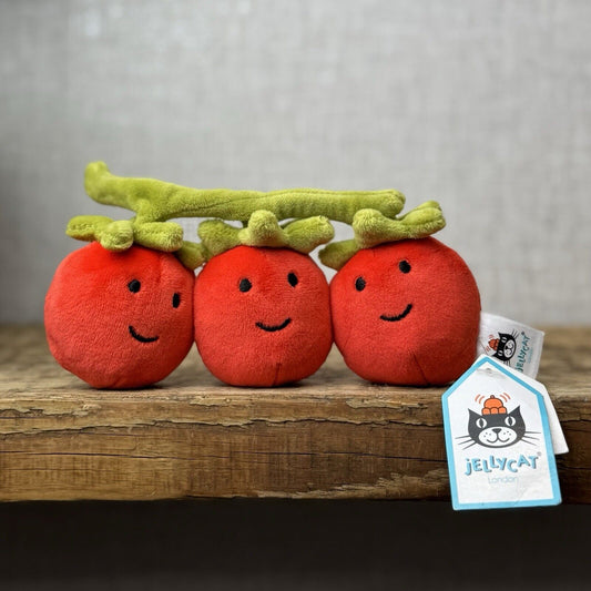 Jellycat Vivacious Tomato - Tomato On Vine - Food Play Soft Toy - Gift - New 8”