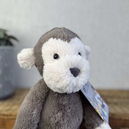 Jellycat Small Snugglet Brodie Monkey - Small Brown Monkey Soft Retired 11"