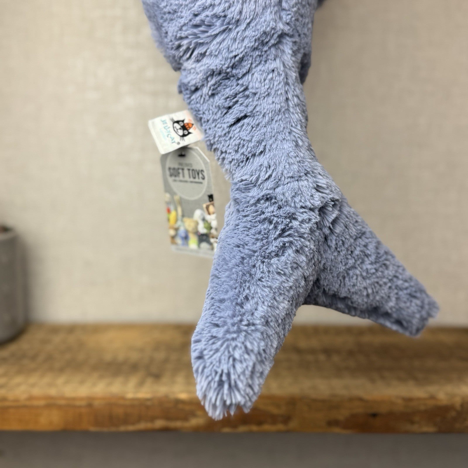 Jellycat Large/Huge Wilbur Whale 18” Big Blue Soft Whale Plush Beanie Retired 