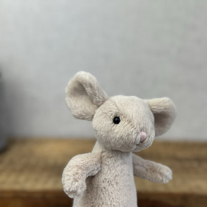 Jellycat Pipsy Mouse New With Tags Beige Small Beanie Plush Mouse Retired 5”